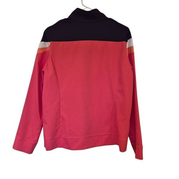 Made for Life Women's Zip Front Coral & Navy Polyester Jacket w Pockets - Picture 8 of 10